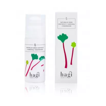 hagi cosmetics -  Hagi Naturalny krem odżywczy z gardenią i rabarbarem, 50 ml 